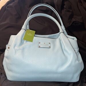 Kate Spade Pebbled Baby Blue Satchel NWT